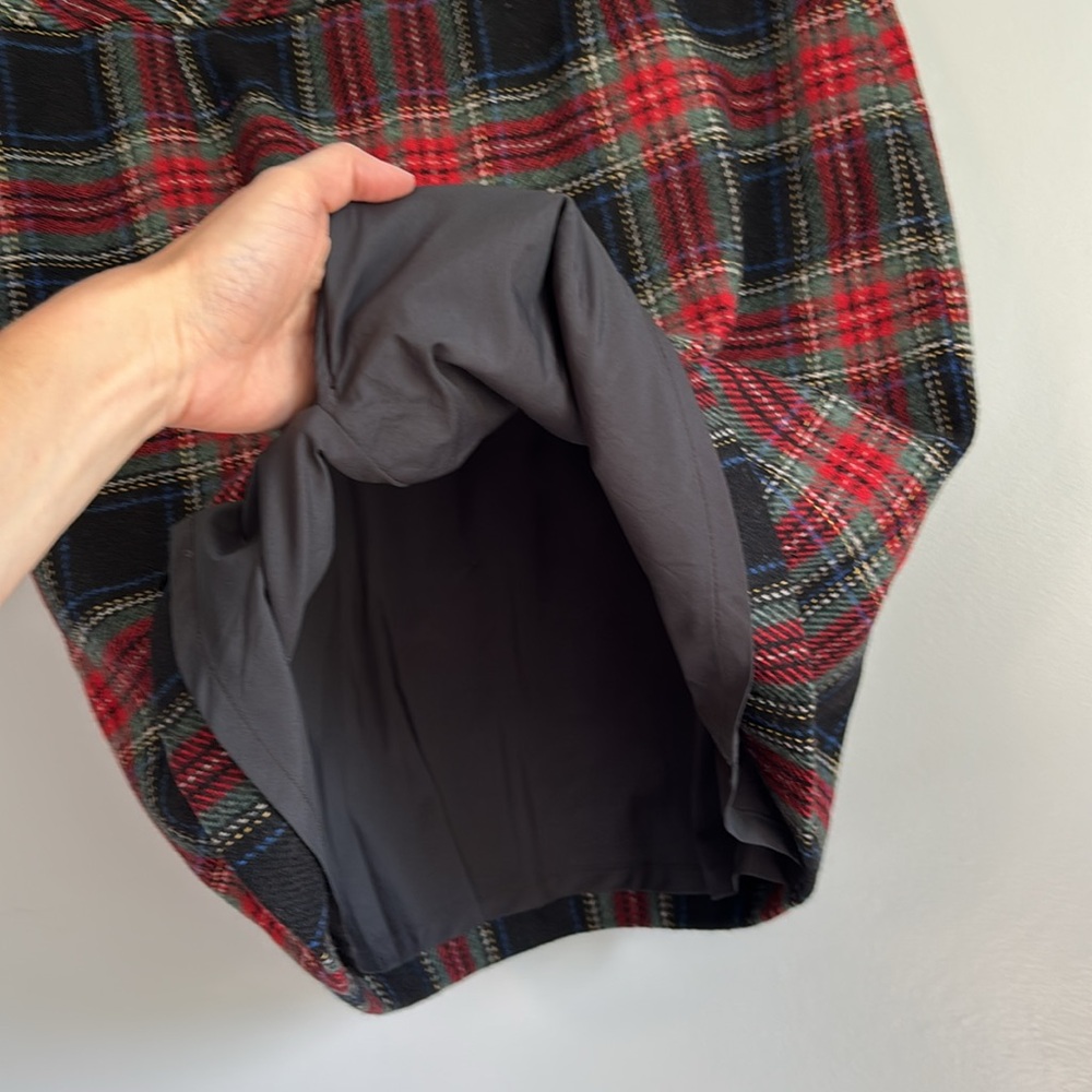 L.L. Bean Red and Black Plaid Pencil Skirt - Picture 6 of 12